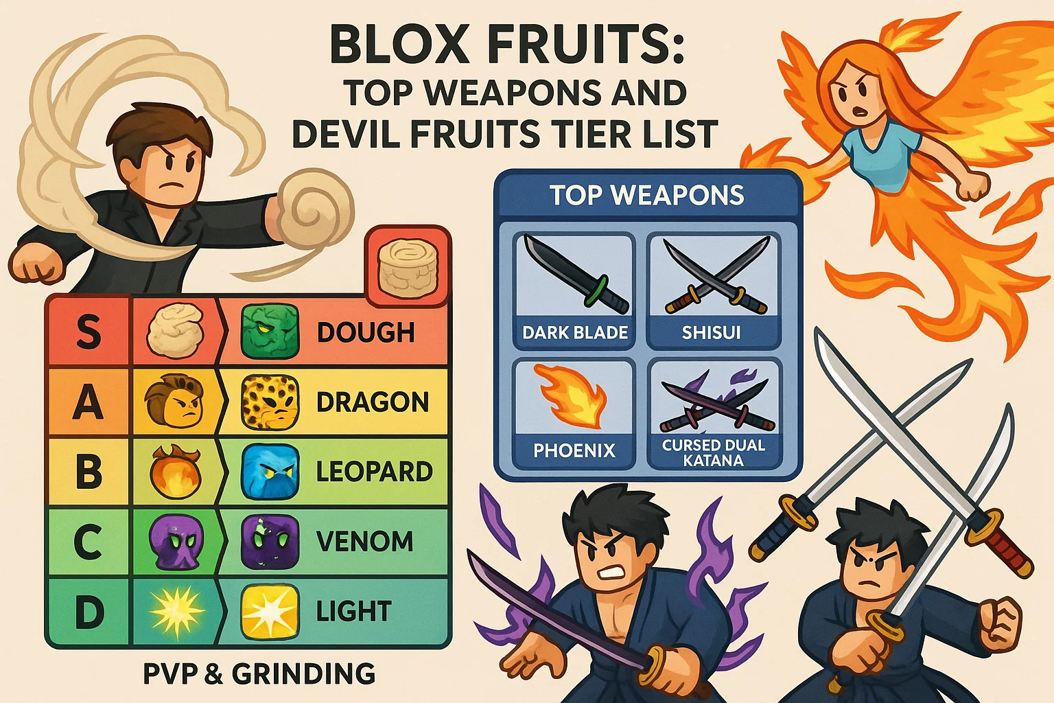 Blox Fruits Items Tier List: Top Weapons and Devil Fruits You Should Use